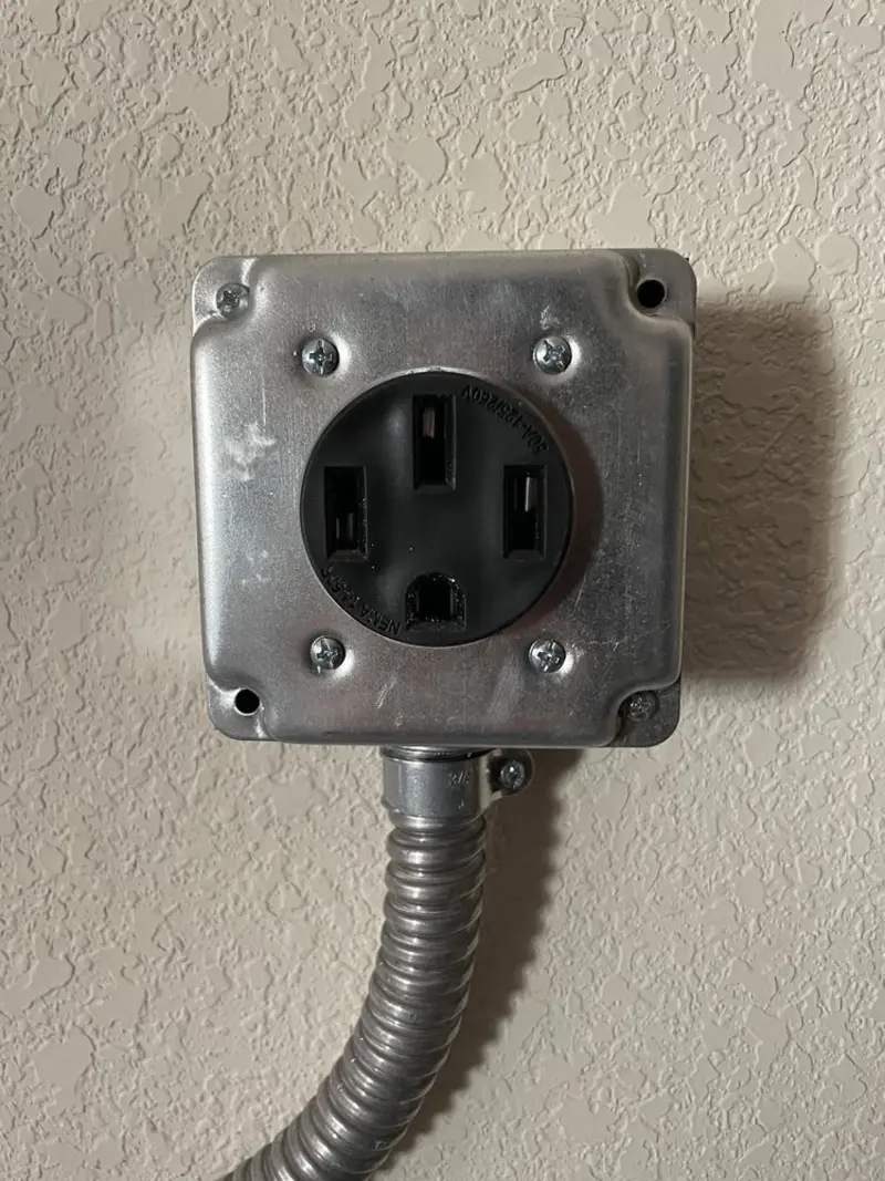 NEMA 14-50 outlet installed for Smart Home Electrical in San Carlos